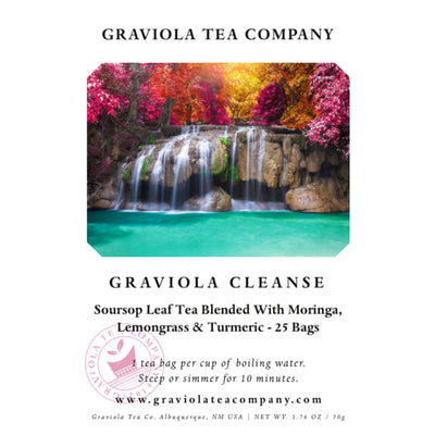 Graviola Cleanse - Soursop Tea Blended With Moringa, Lemongrass & Turmeric