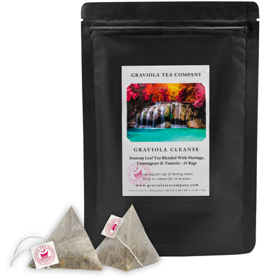 Graviola Cleanse - Soursop Tea Blended With Moringa, Lemongrass & Turmeric